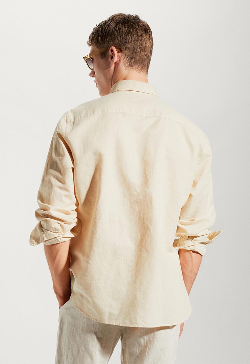MANGO - Shirt calcuta - sand