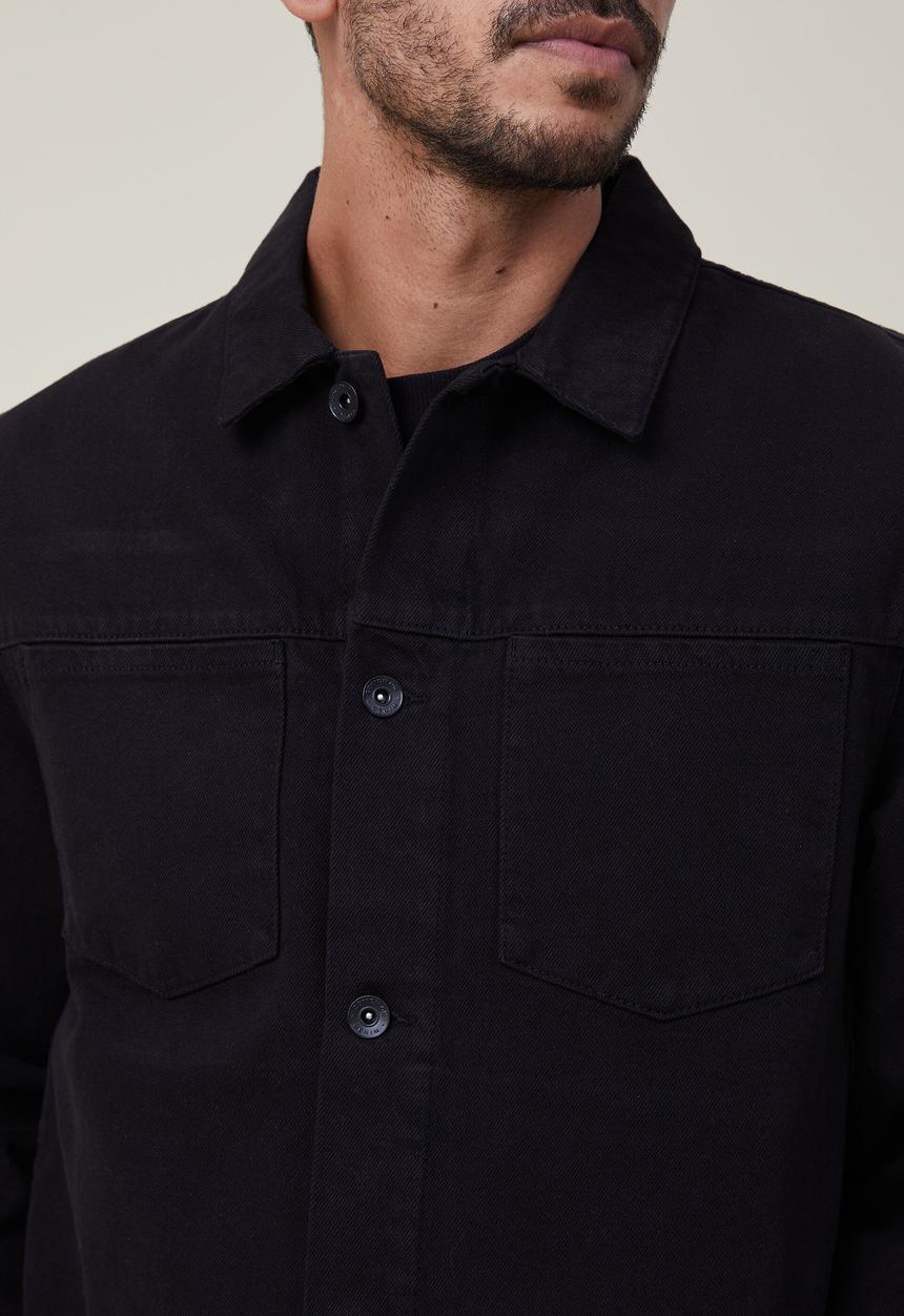 Cotton On - Bowery denim jacket - black