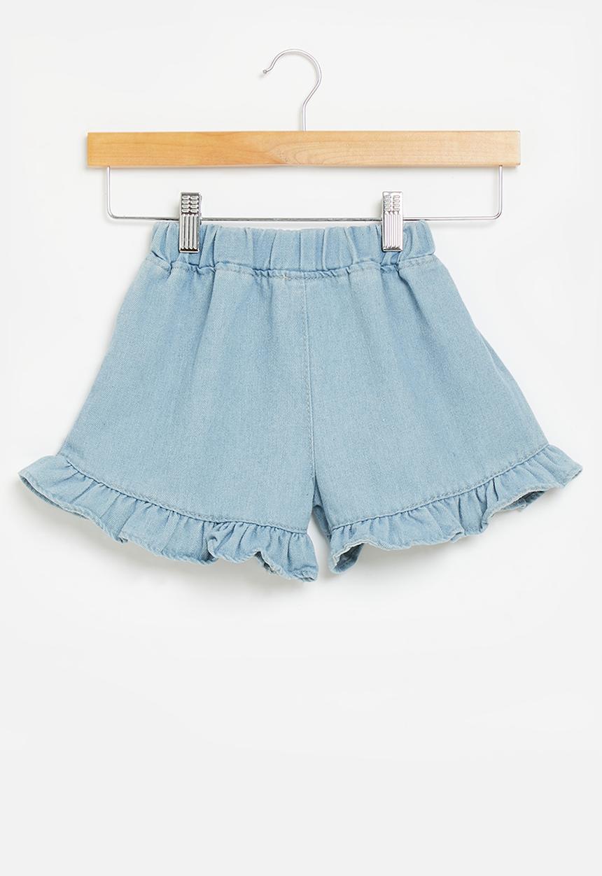 Pop Candy - Girls frill short - blue