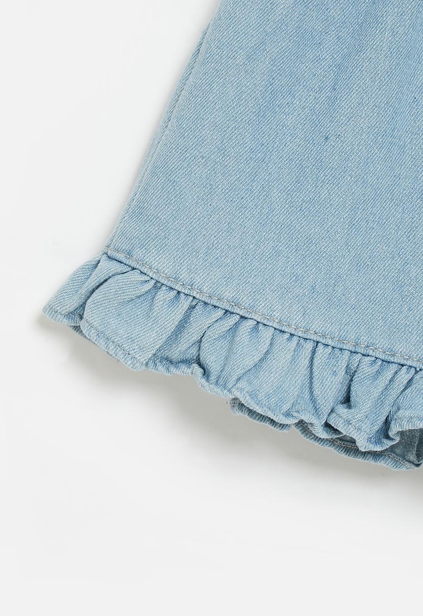 Pop Candy - Girls frill short - blue