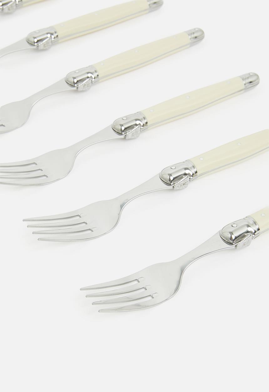 André Verdier - 6 piece fork set - ivory
