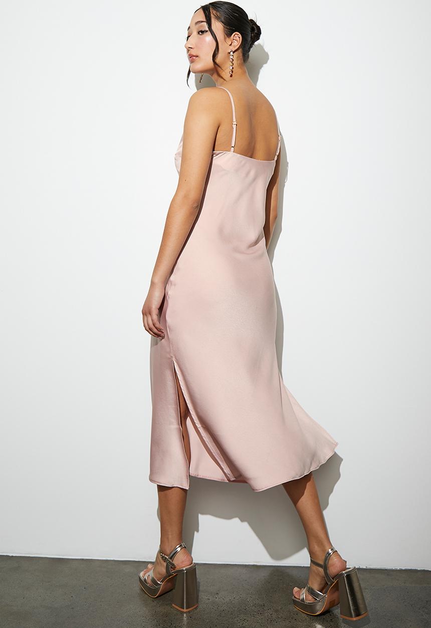 Superbalist - Minimal cutout detail slip dress - pink
