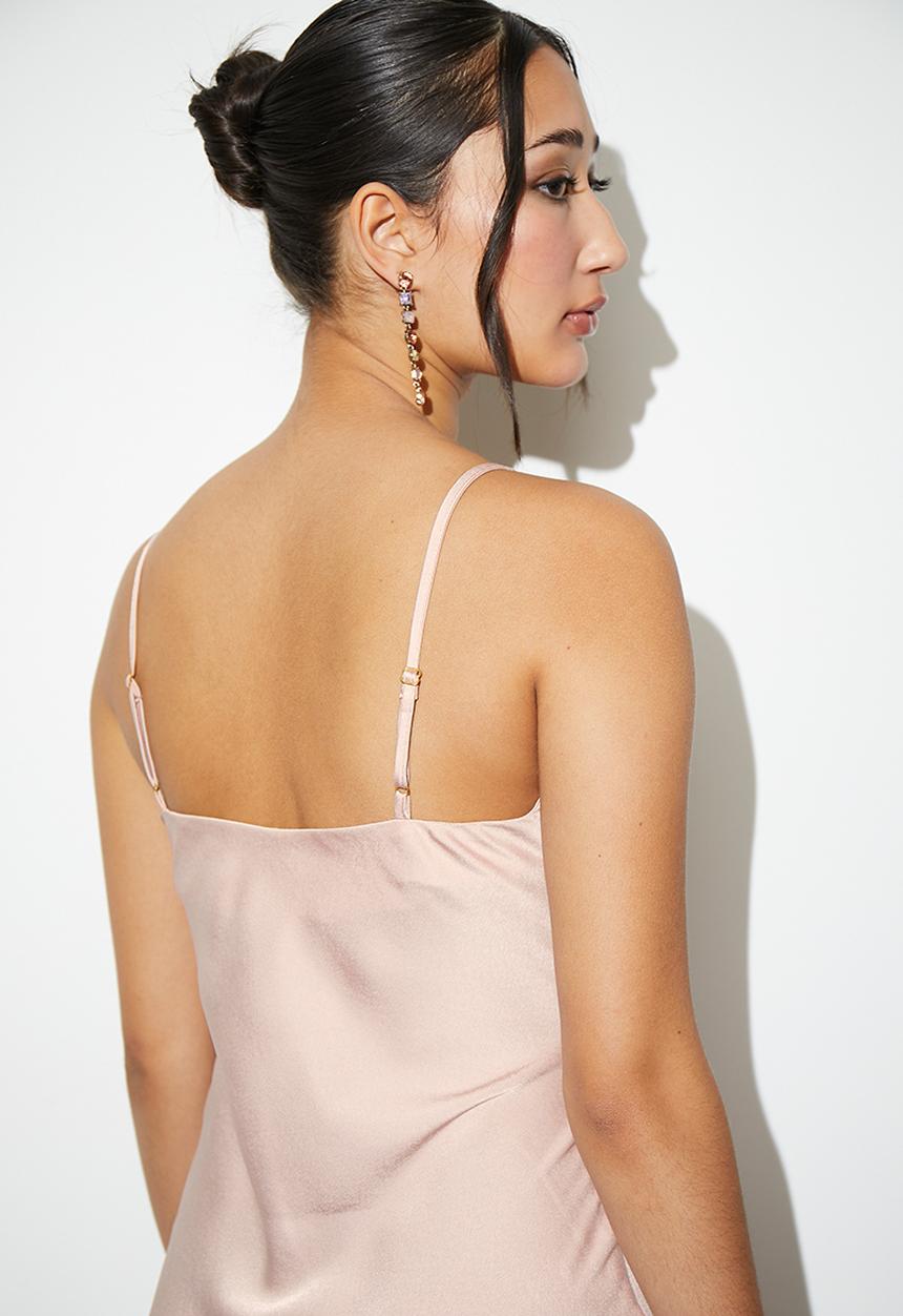Superbalist - Minimal cutout detail slip dress - pink