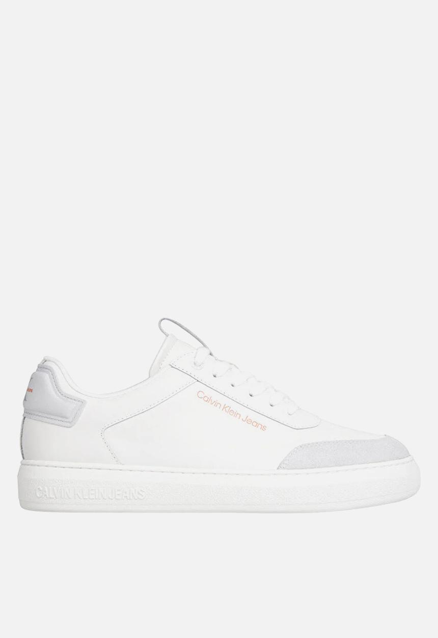 Calvin Klein - Casual cupsole high/low freq - white / oyster mushroom / firecracker