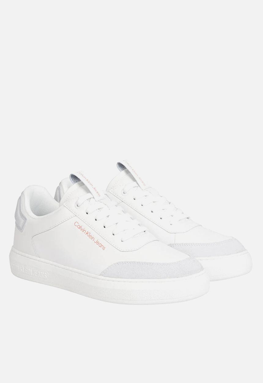 Calvin Klein - Casual cupsole high/low freq - white / oyster mushroom / firecracker