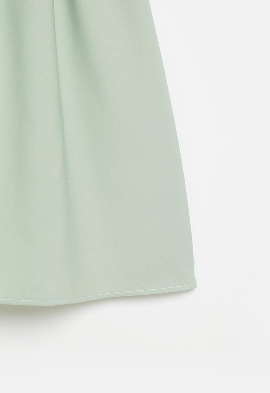 Pop Candy - Girls dress with puff sleeve - sage