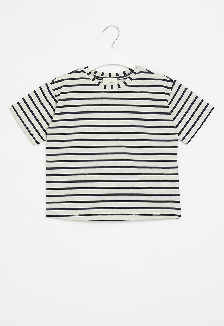 Superbalist - Girls stripe T-shirt - navy/ice melange stripe