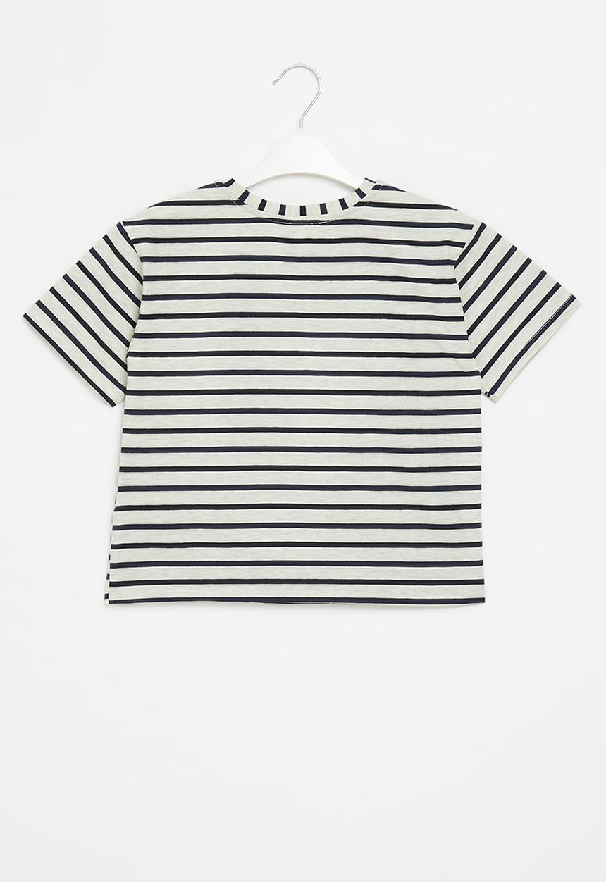 Superbalist - Girls stripe T-shirt - navy/ice melange stripe