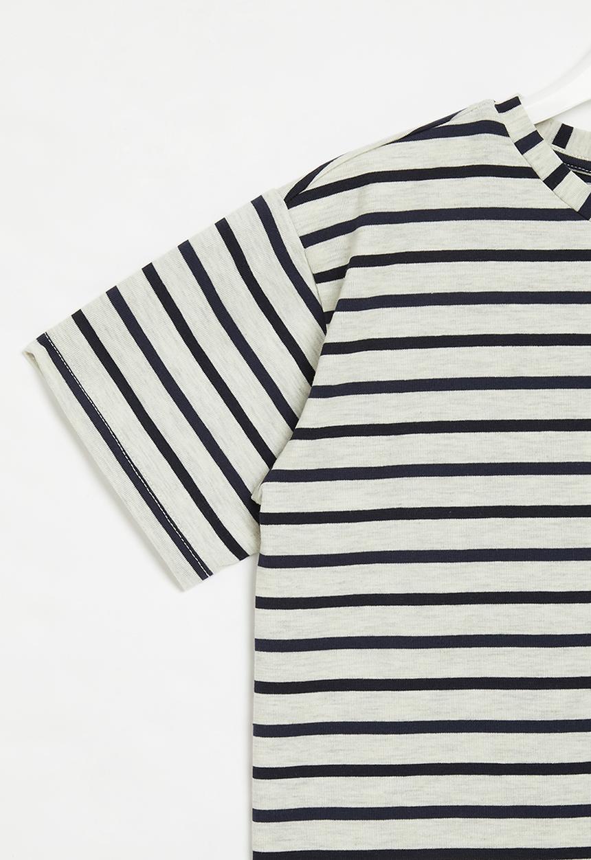 Superbalist - Girls stripe T-shirt - navy/ice melange stripe