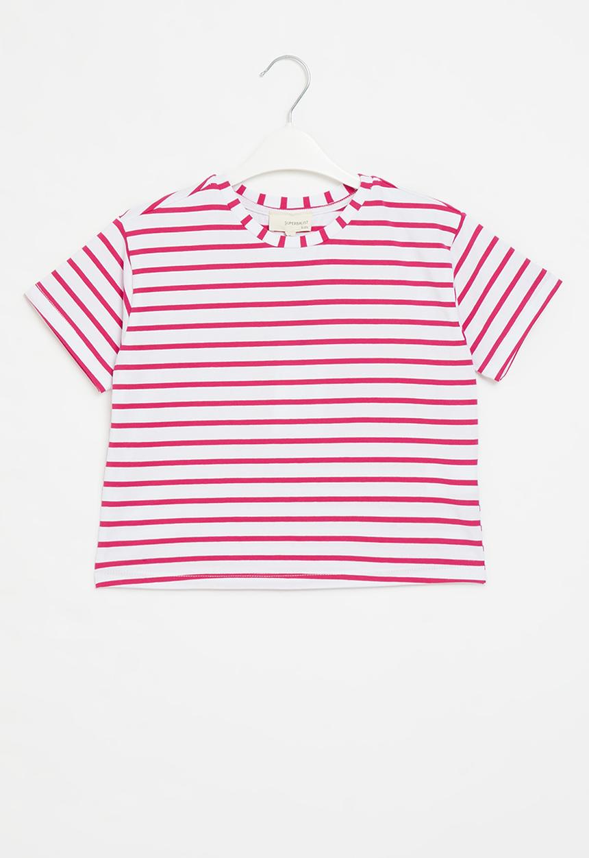 Superbalist - Girls stripe T-shirt - pink/white stripe