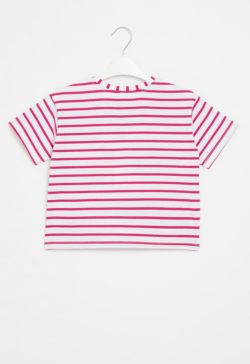 Superbalist - Girls stripe T-shirt - pink/white stripe