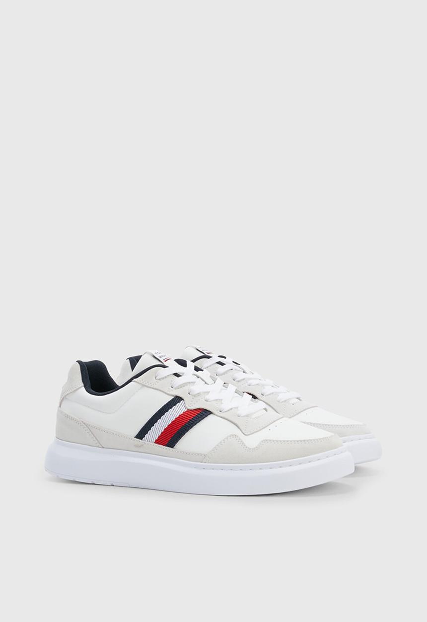 Tommy Hilfiger - Lightweight leather mix cup - white