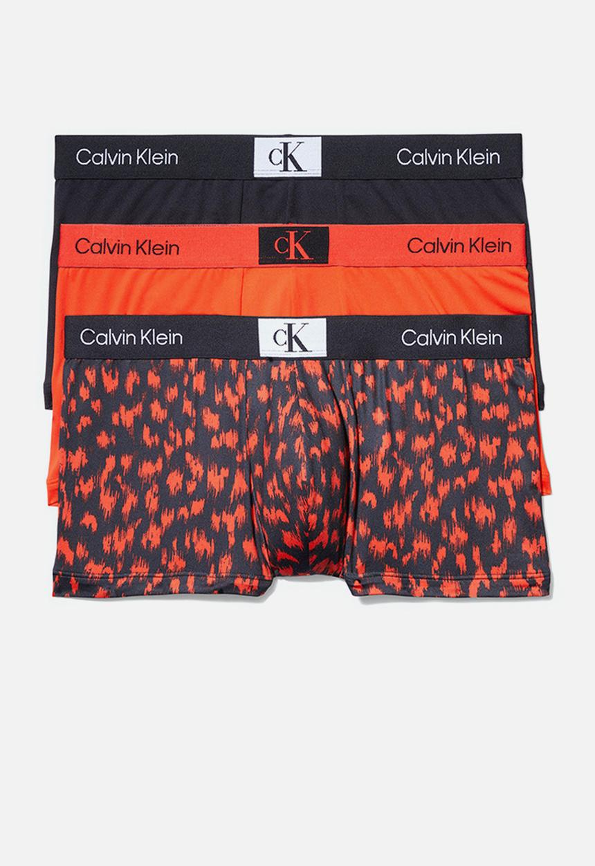 Calvin Klein - Low rise trunk 3pk - hazard/blurred leopard print/black