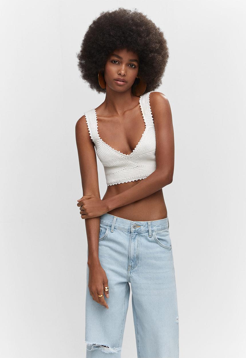 MANGO - Jeans kathy - open blue