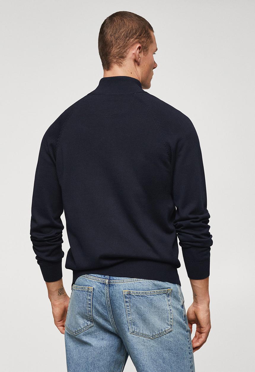 MANGO - Cardigan tenc - navy