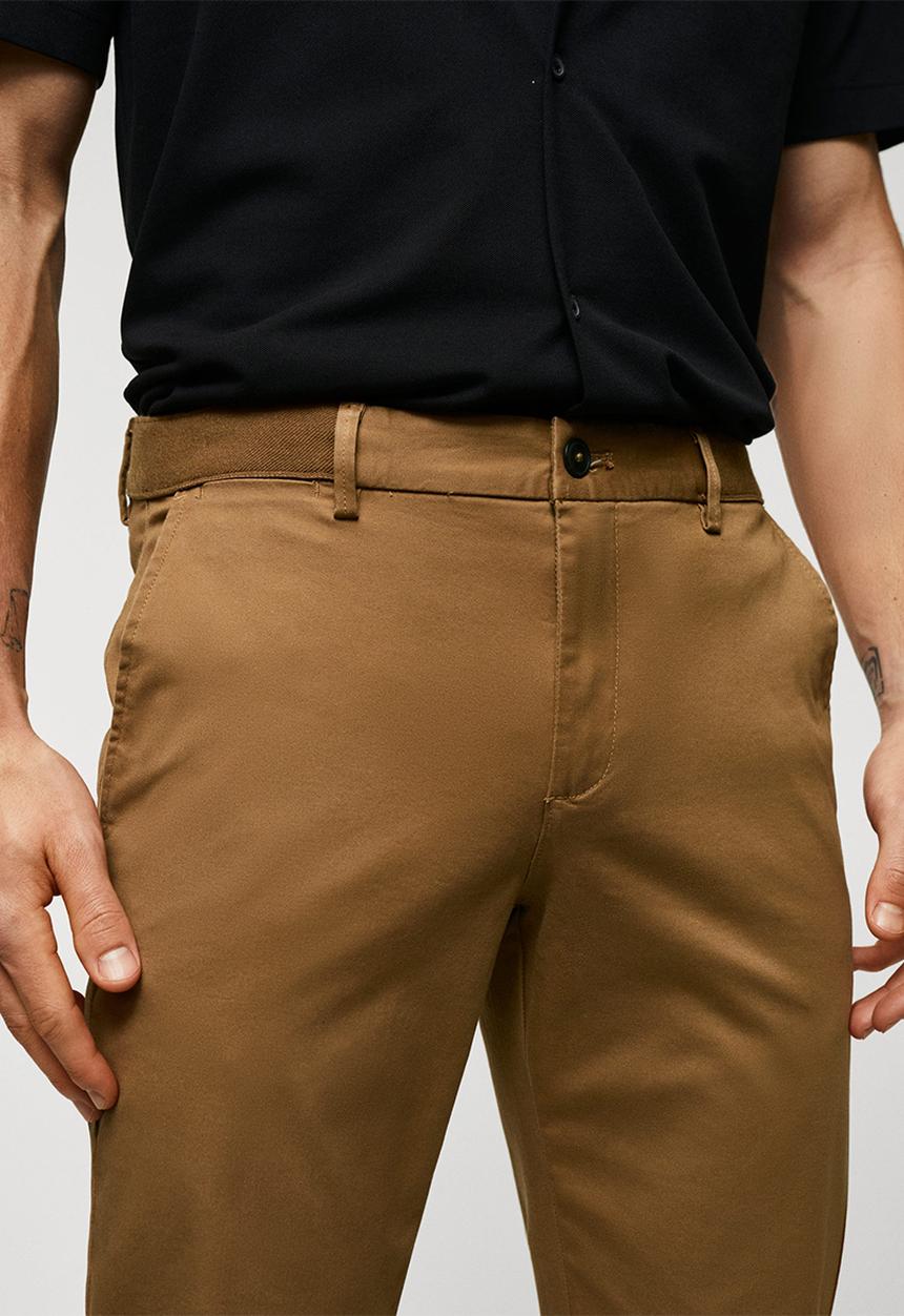 MANGO - Trousers prato - coffee brown 