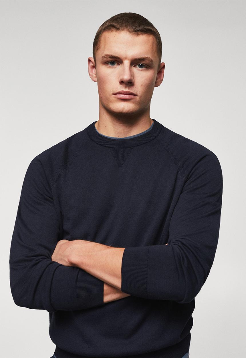 MANGO - Sweater ten - navy