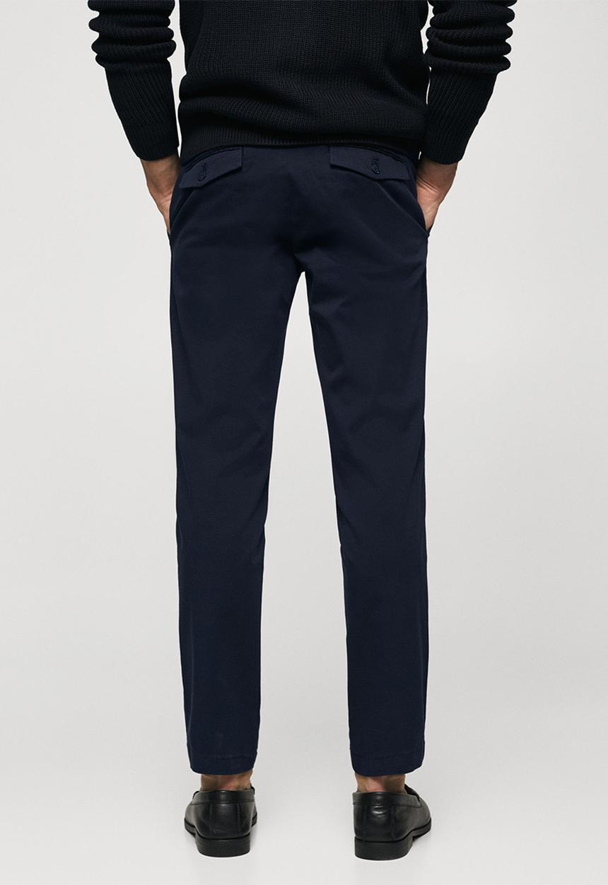 MANGO - Trousers prato - navy