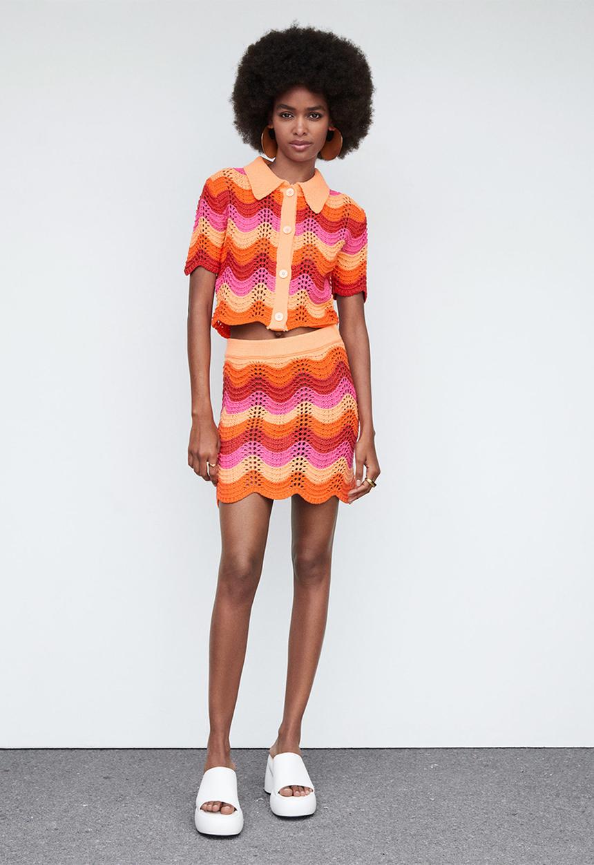 MANGO - Skirt babia - orange