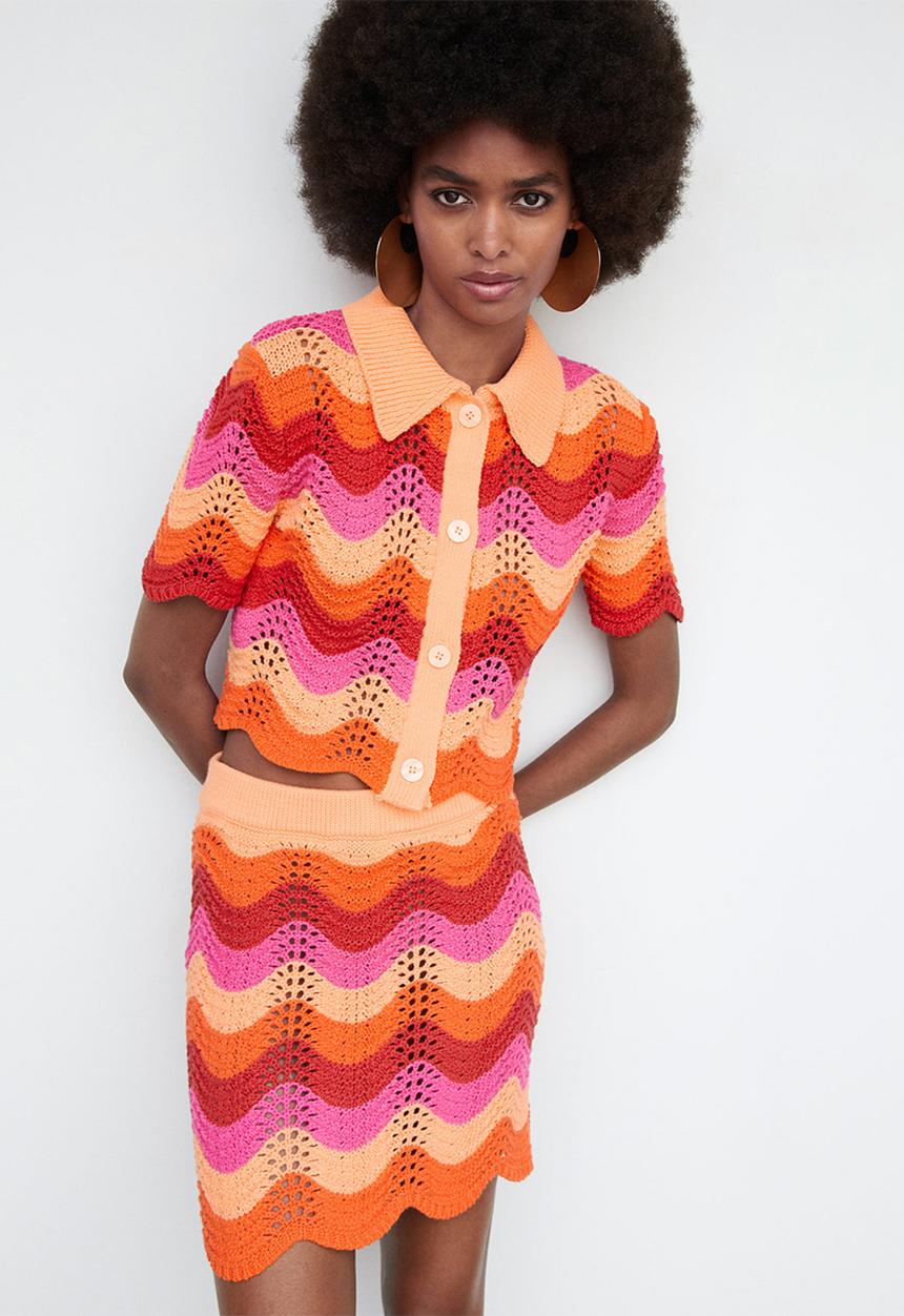 MANGO - Skirt babia - orange