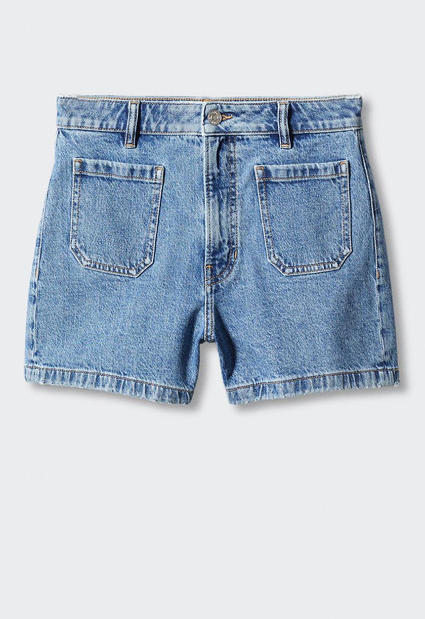 MANGO - Shorts clea - open blue