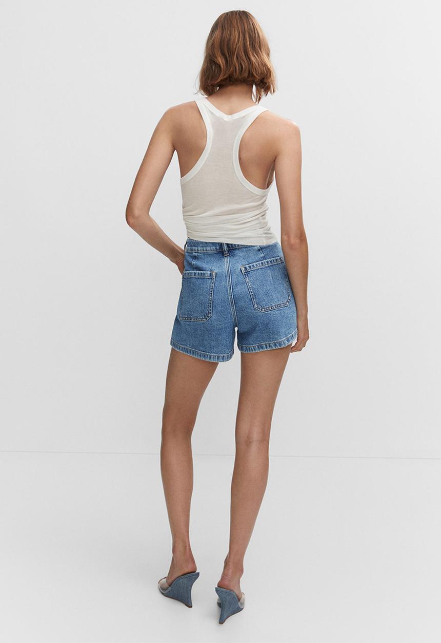 MANGO - Shorts clea - open blue