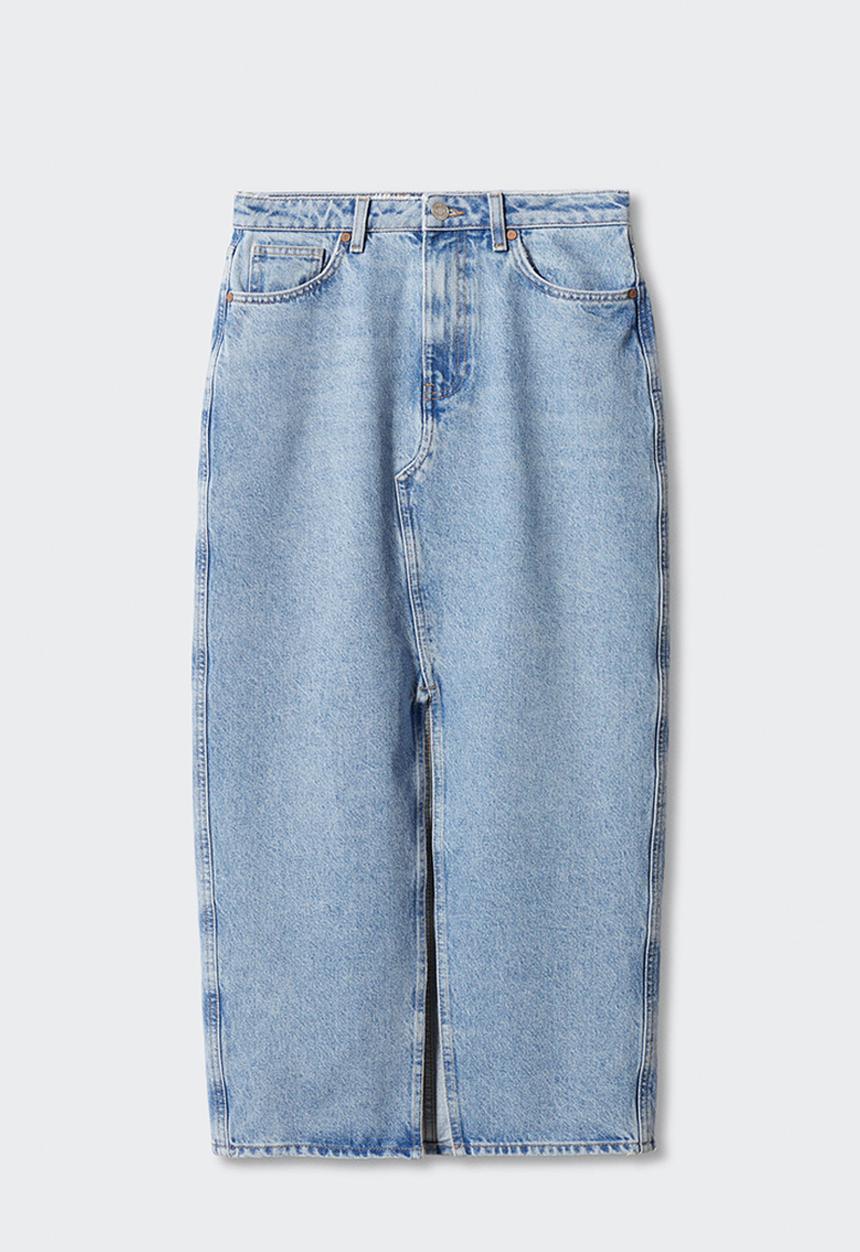 MANGO - Skirt matilda - open blue