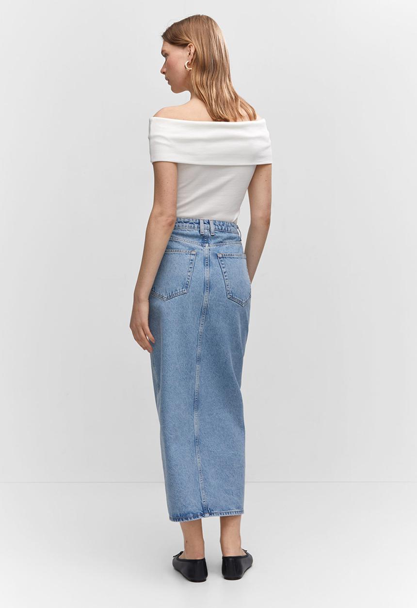 MANGO - Skirt matilda - open blue