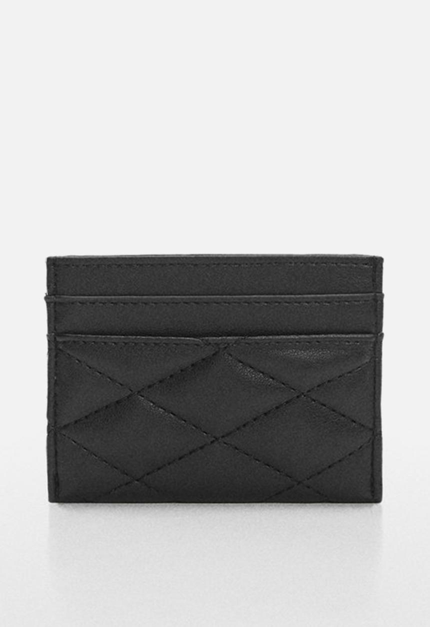 MANGO - Card holder rain - black