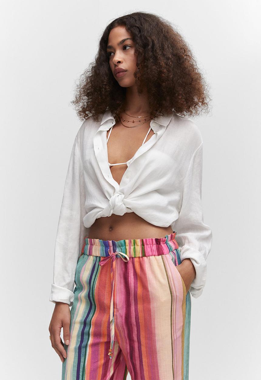 MANGO - Trousers piru - pink