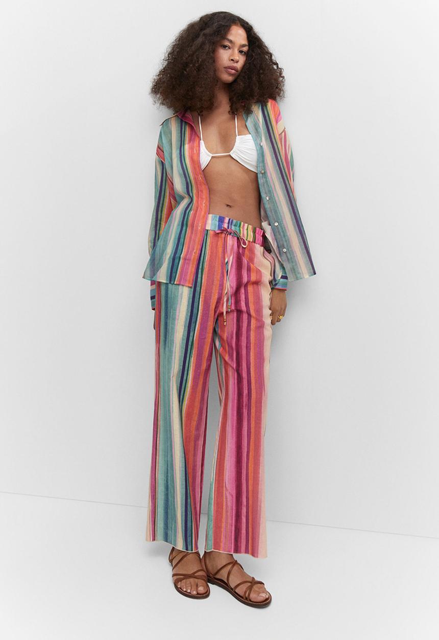 MANGO - Trousers piru - pink