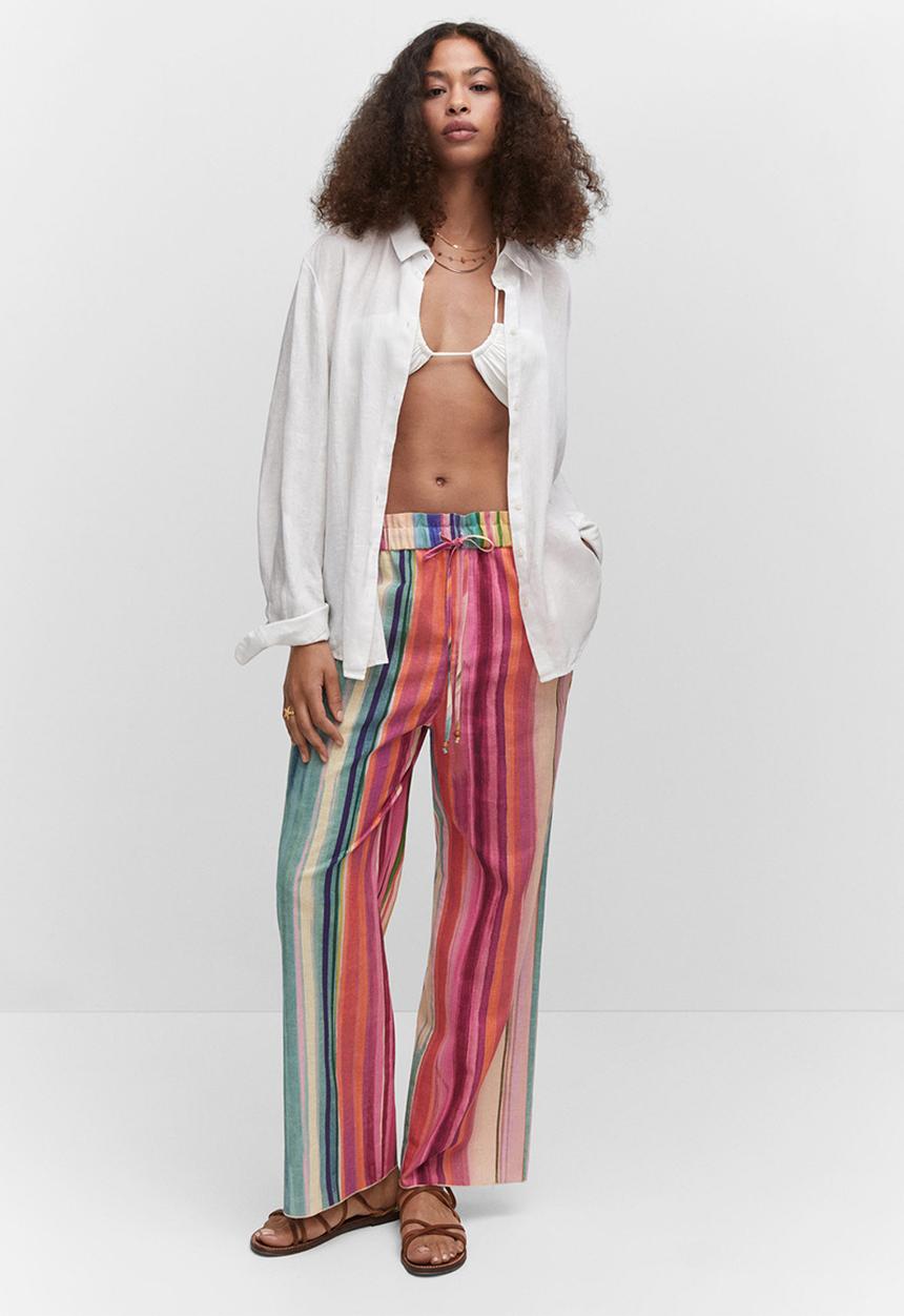 MANGO - Trousers piru - pink