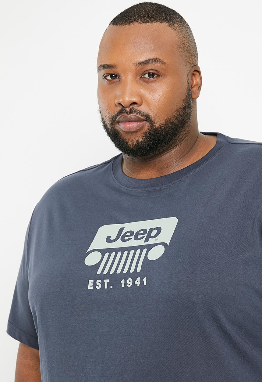 JEEP - Plus grille icon print tee - navy