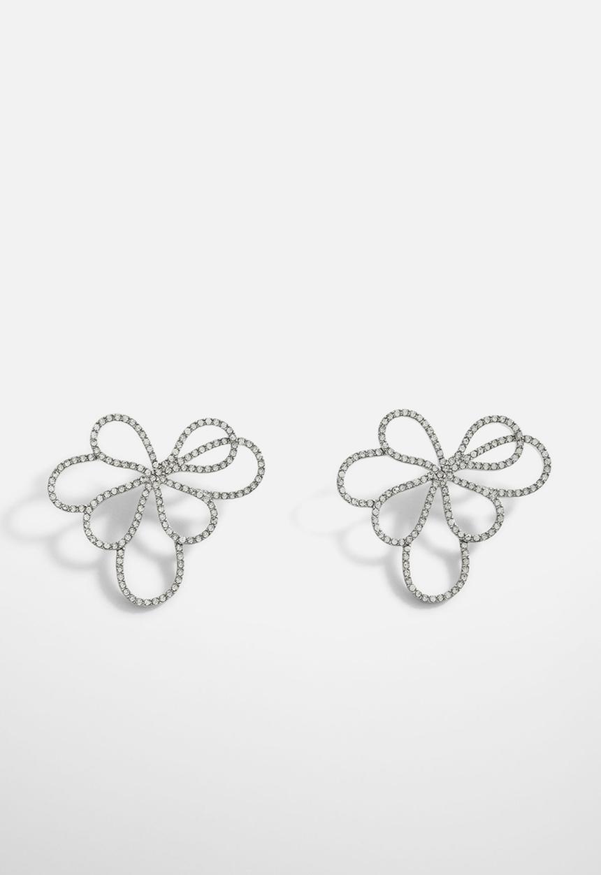 MANGO - Earrings jade - silver
