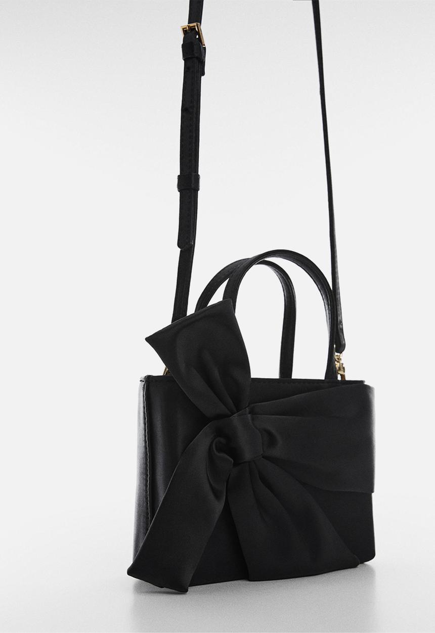 MANGO - Bag bow - black