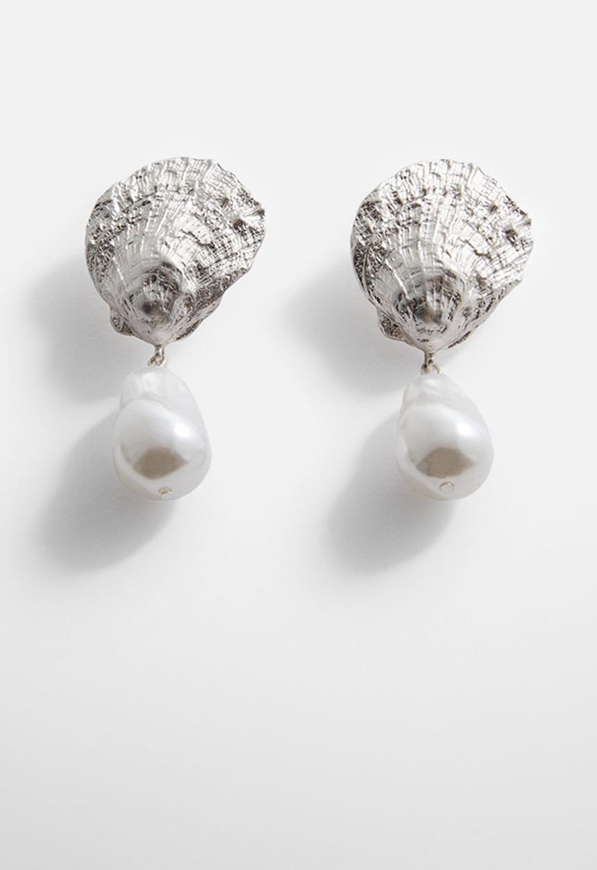MANGO - Earrings fergie - silver