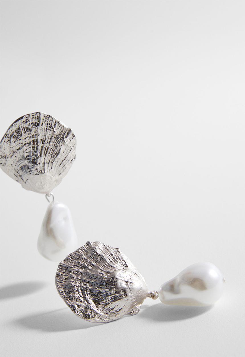 MANGO - Earrings fergie - silver