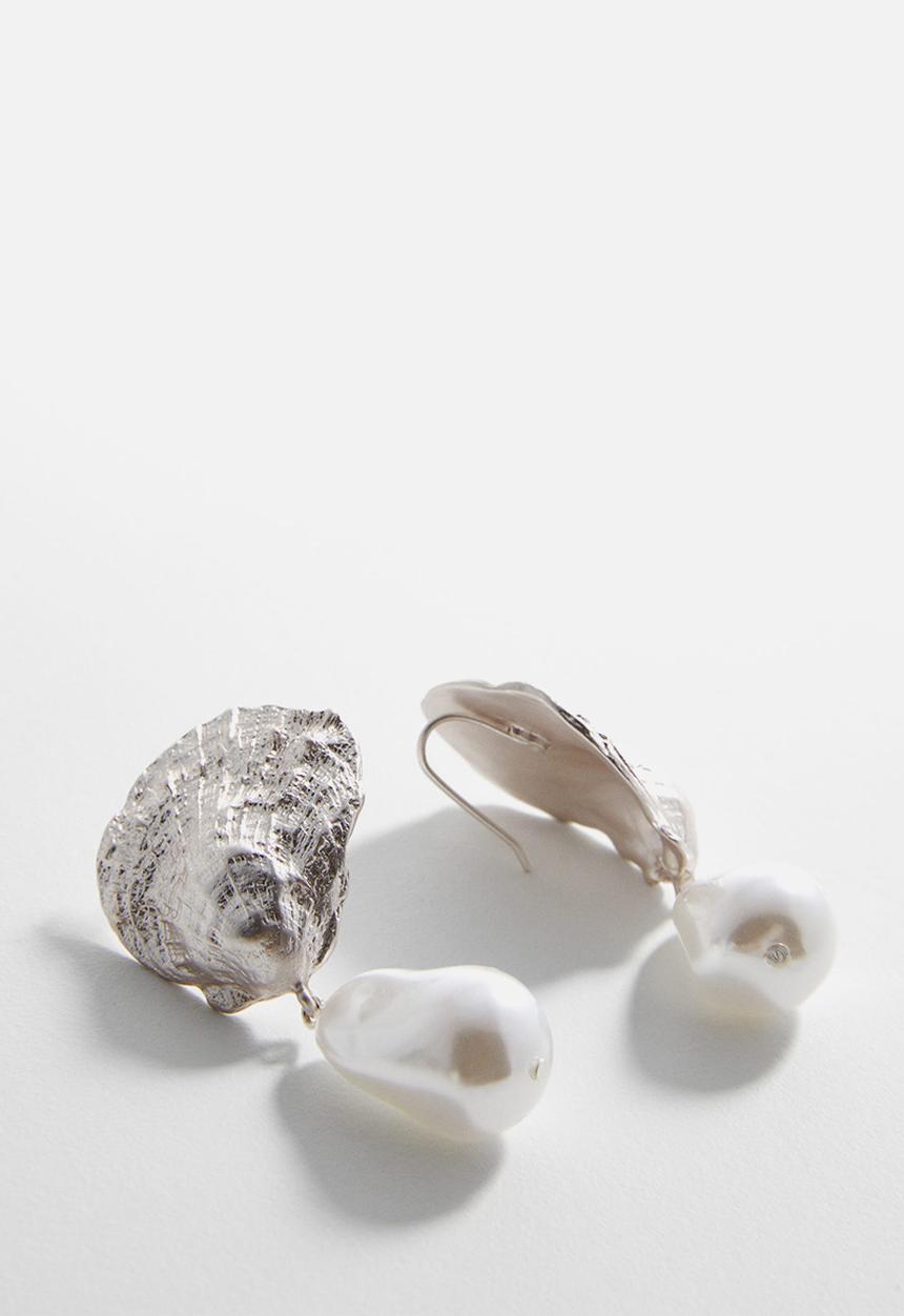 MANGO - Earrings fergie - silver