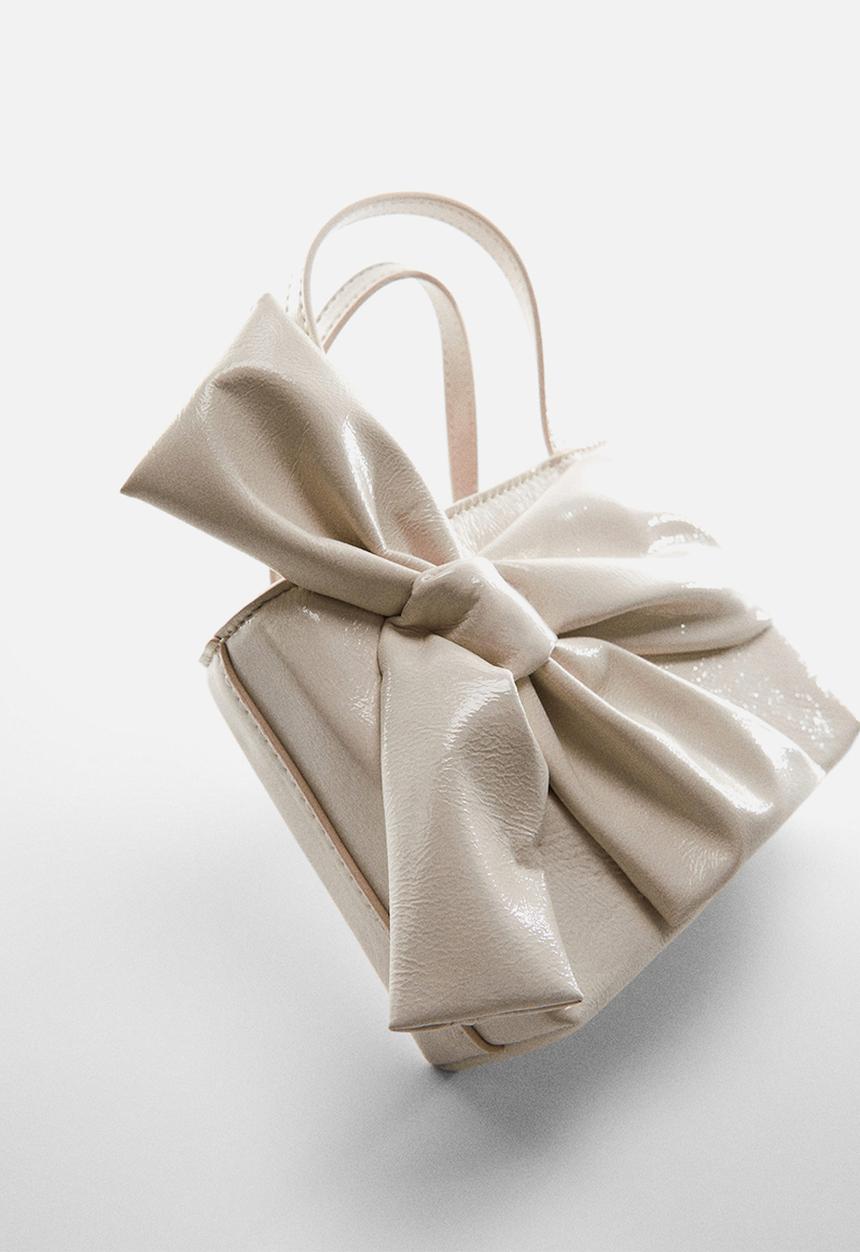 MANGO - Bag bow - off white