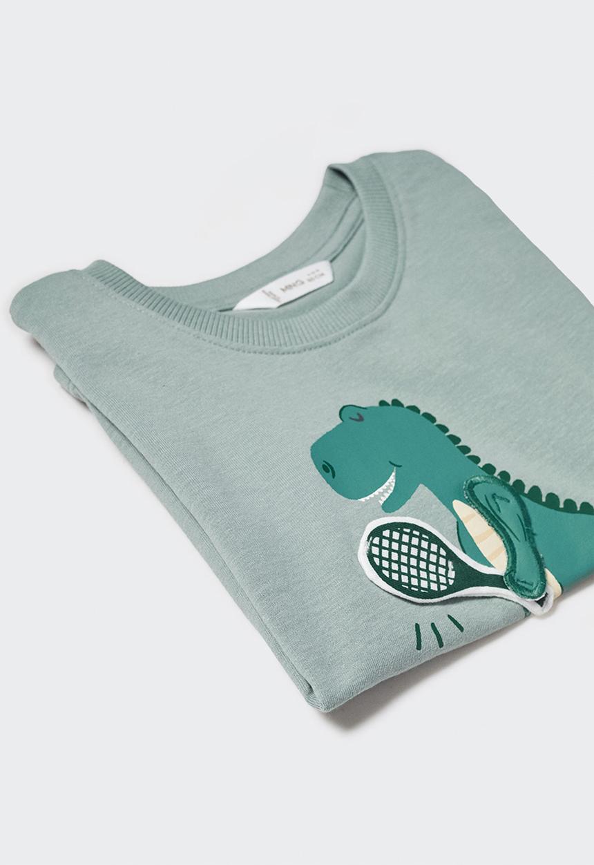 MANGO - T-shirt saurus - turquoise