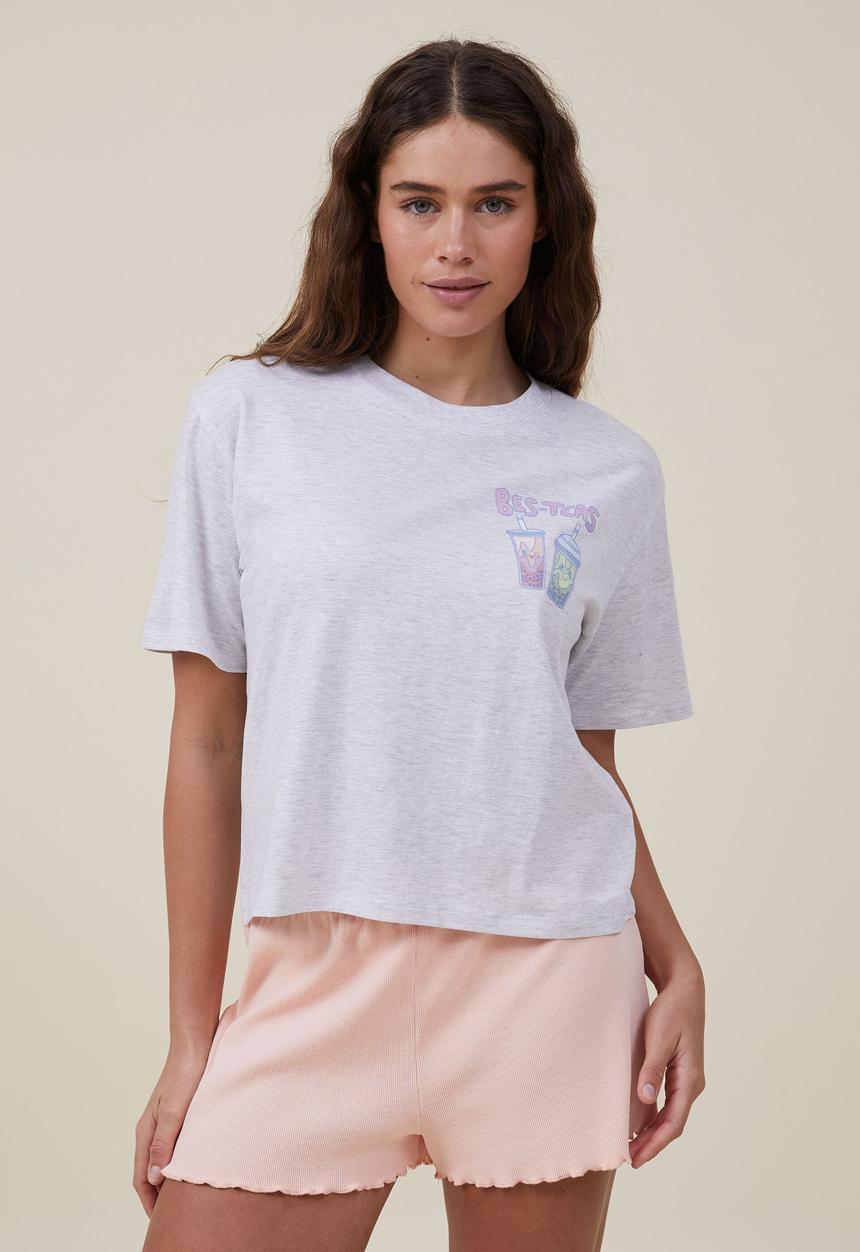 Cotton On - Rib bed short - tropical peach
