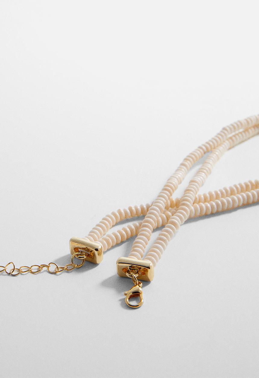 MANGO - Necklace festi - beige
