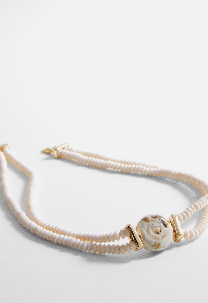 MANGO - Necklace festi - beige