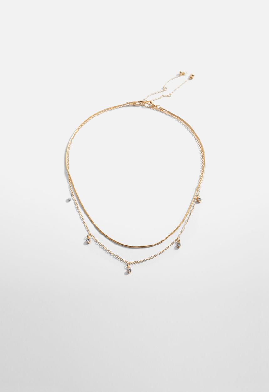 MANGO - Necklace shine - gold