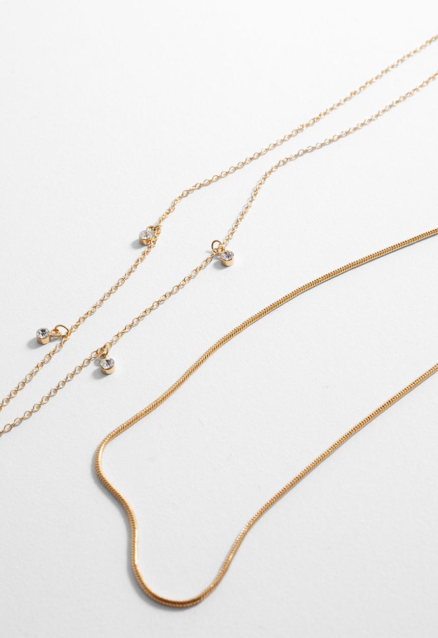 MANGO - Necklace shine - gold