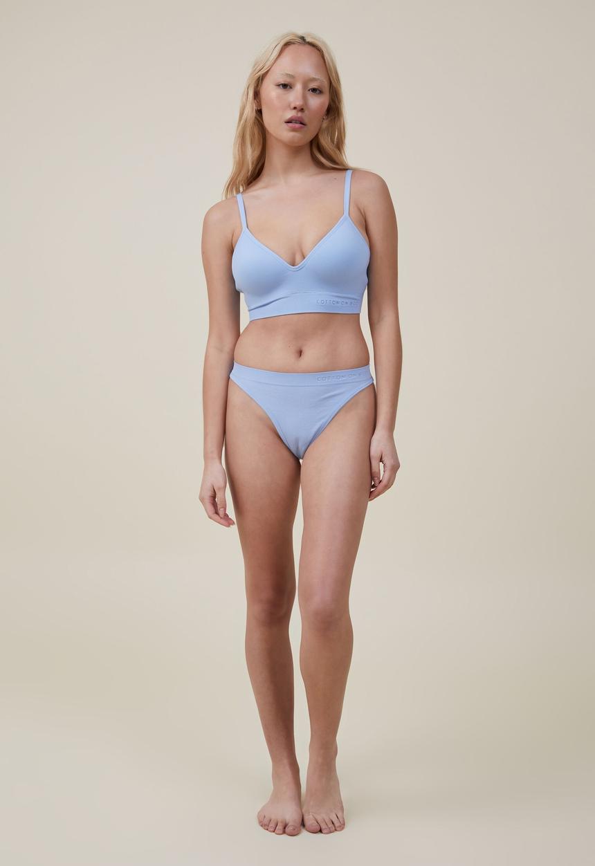 Cotton On - The body seamless wirefree bra - clear sky