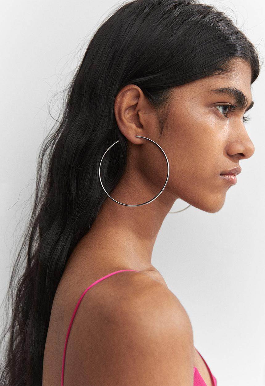 MANGO - Earrings maxi - silver