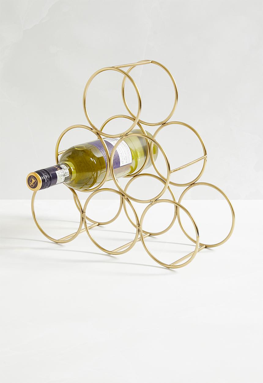 Sixth Floor - Aleki wine rack - gold