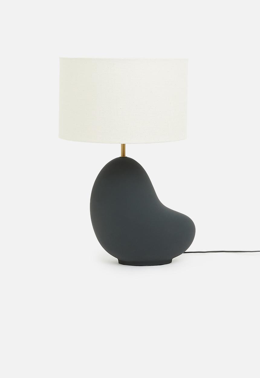 Sixth Floor - Blob table lamp and shade - black & natural
