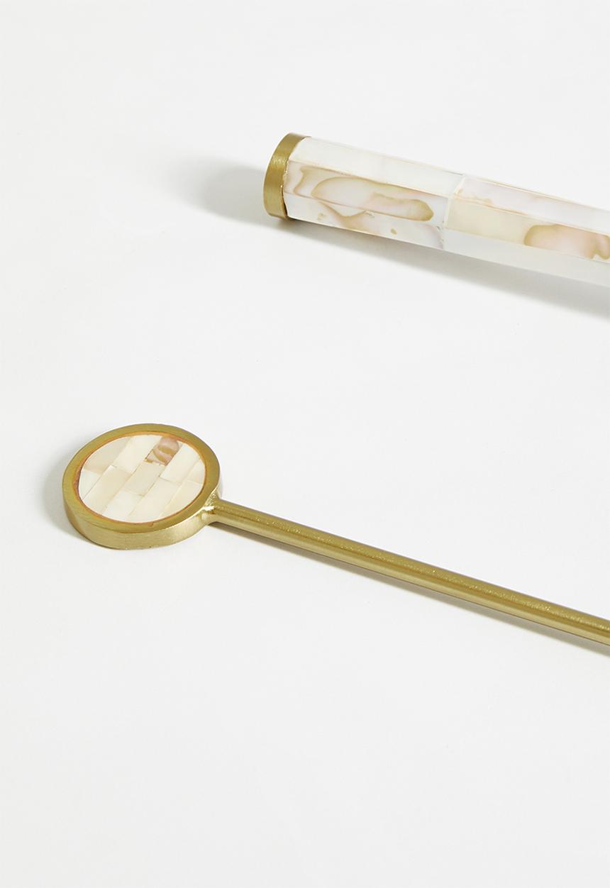 Sixth Floor - Kri peg measurer and cockail spoon - gold